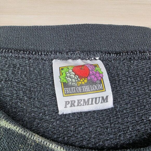 Vintage Fruit Of The Loom Sweatshirt Mens 2XL Tiger Graphic Crewneck AOP Grass - Picture 8 of 9